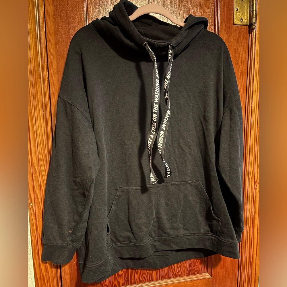 DUBGEE BY WHOOPI Black ‘Normal is Just a Cycle’ Hoodie Womens Size XL